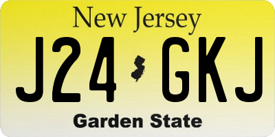 NJ license plate J24GKJ