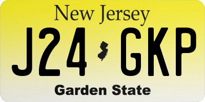 NJ license plate J24GKP