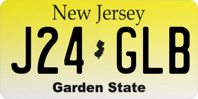 NJ license plate J24GLB