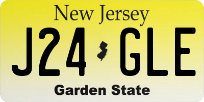 NJ license plate J24GLE