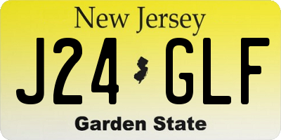 NJ license plate J24GLF