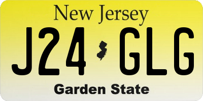 NJ license plate J24GLG