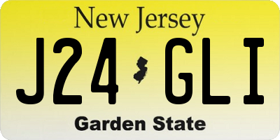 NJ license plate J24GLI