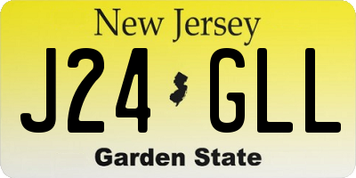 NJ license plate J24GLL
