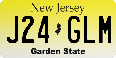 NJ license plate J24GLM