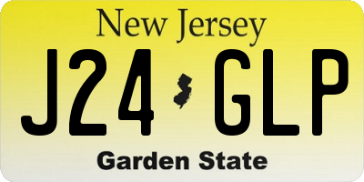 NJ license plate J24GLP