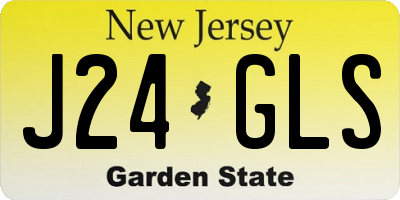 NJ license plate J24GLS