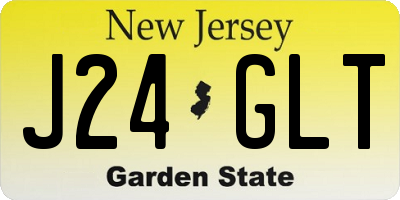 NJ license plate J24GLT