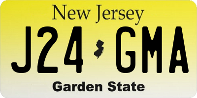 NJ license plate J24GMA