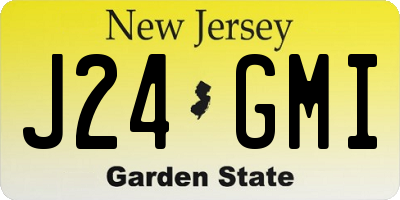NJ license plate J24GMI