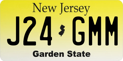 NJ license plate J24GMM