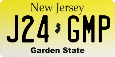 NJ license plate J24GMP