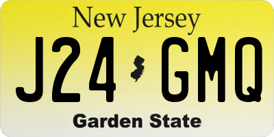 NJ license plate J24GMQ