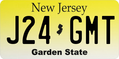 NJ license plate J24GMT