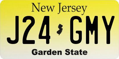 NJ license plate J24GMY