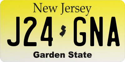 NJ license plate J24GNA