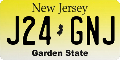 NJ license plate J24GNJ