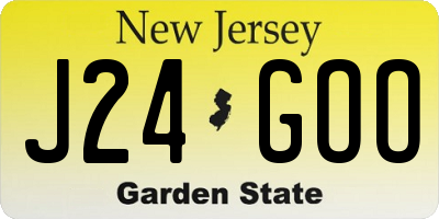NJ license plate J24GOO