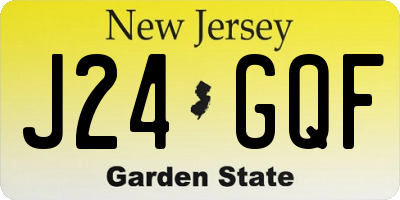 NJ license plate J24GQF