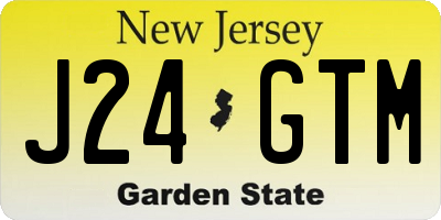 NJ license plate J24GTM