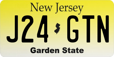 NJ license plate J24GTN