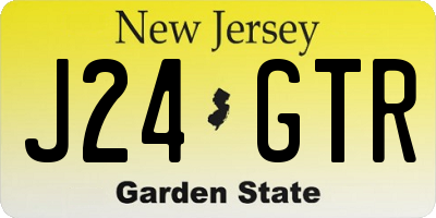 NJ license plate J24GTR