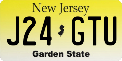 NJ license plate J24GTU
