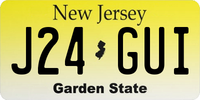 NJ license plate J24GUI
