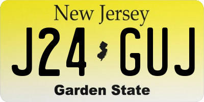 NJ license plate J24GUJ