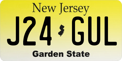 NJ license plate J24GUL