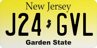 NJ license plate J24GVL