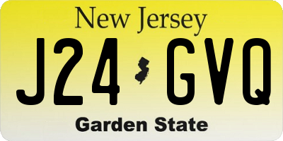 NJ license plate J24GVQ