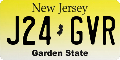 NJ license plate J24GVR