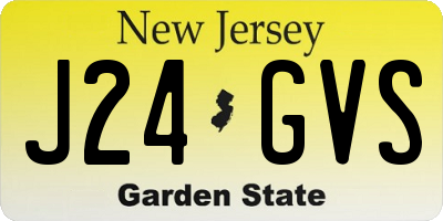 NJ license plate J24GVS