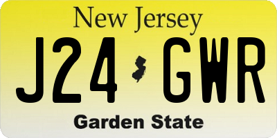 NJ license plate J24GWR