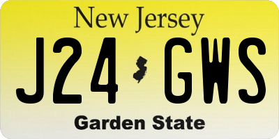 NJ license plate J24GWS