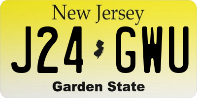 NJ license plate J24GWU