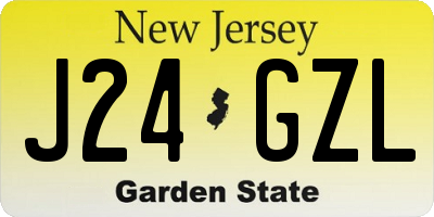 NJ license plate J24GZL
