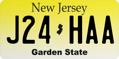 NJ license plate J24HAA
