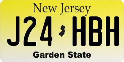 NJ license plate J24HBH