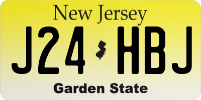 NJ license plate J24HBJ