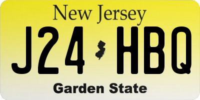 NJ license plate J24HBQ