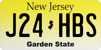 NJ license plate J24HBS