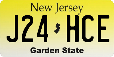 NJ license plate J24HCE