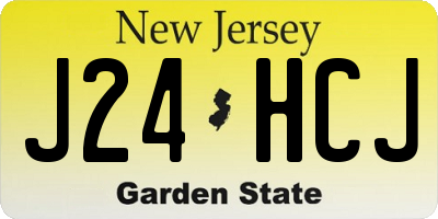 NJ license plate J24HCJ