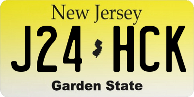 NJ license plate J24HCK
