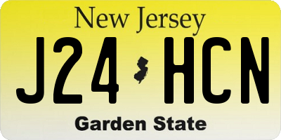 NJ license plate J24HCN
