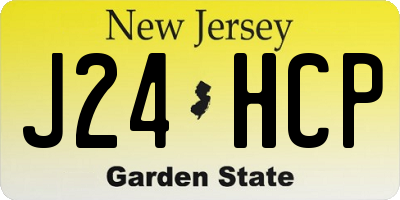 NJ license plate J24HCP