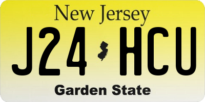 NJ license plate J24HCU
