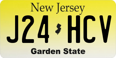 NJ license plate J24HCV